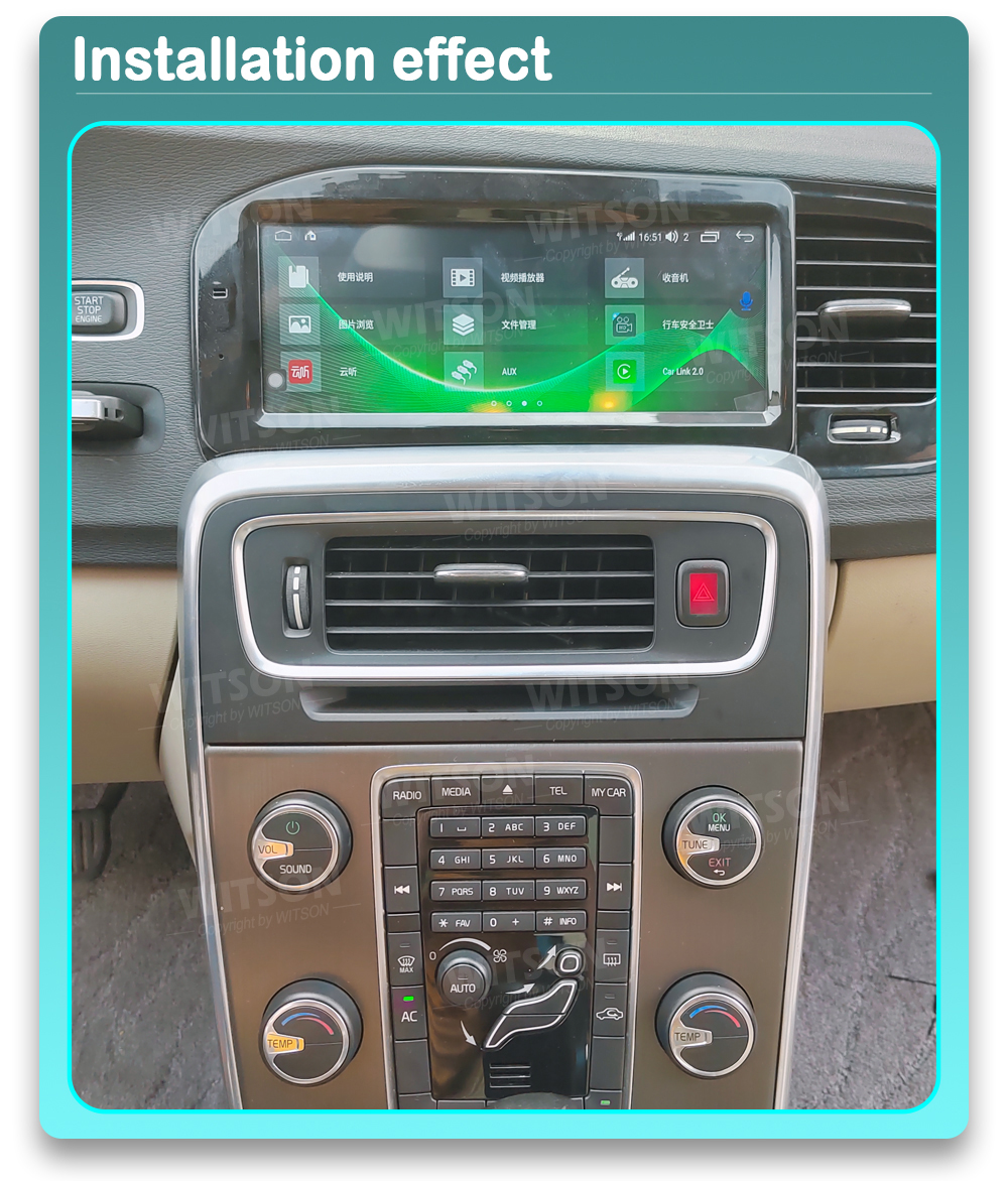 Volvo S60 & V60 (2008-2018) Android 13 / 14  | GPS autoraadio ja multimeedia keskus